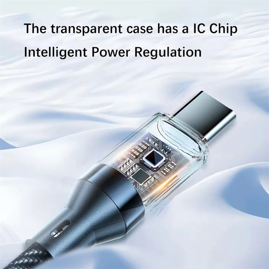 Cavo di ricarica super veloce NNBILI da 120 W tipo C a tipo C con display LED, cavo dati da USB a tipo C per Huawei, Oppo, Vivo