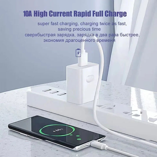 NNBILI 1-3 pezzi 10A 100W Tipo C Cavo di ricarica super veloce Cavo dati per Huawei OPPO vivo iQoo Cavi USB C a ricarica rapida